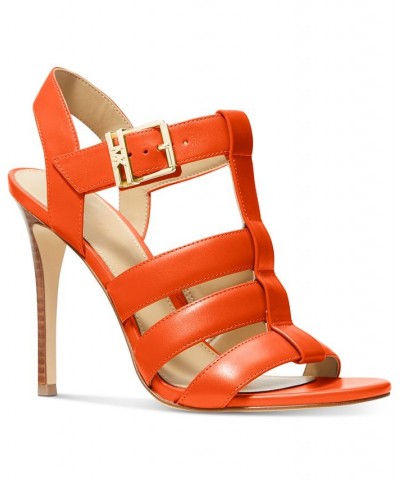 Women's Jagger Woven Strappy Dress Sandals Orange $59.40 Shoes