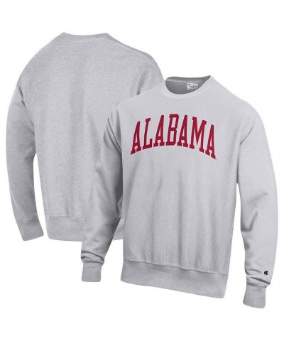 Men's Heathered Gray Alabama Crimson Tide Arch Reverse Weave Pullover Sweatshirt $40.80 Sweatshirt