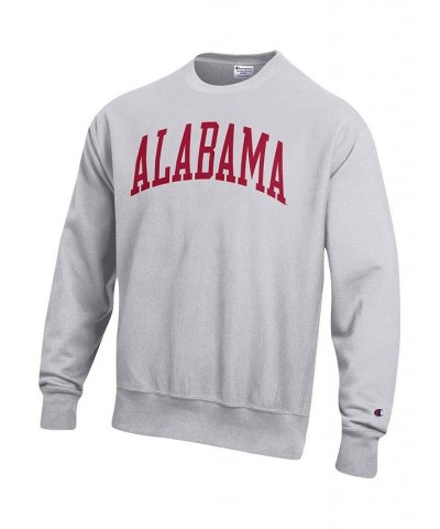 Men's Heathered Gray Alabama Crimson Tide Arch Reverse Weave Pullover Sweatshirt $40.80 Sweatshirt