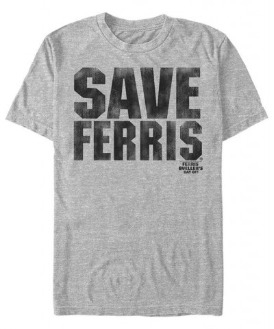 Paramount Men's Ferris Bueller'S Day Off Save Him Short Sleeve T-Shirt Gray $19.94 T-Shirts