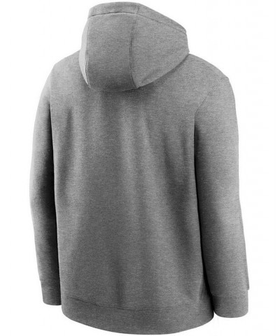 Men's Heathered Gray Houston Texans Fan Gear Local Club Pullover Hoodie $34.40 Sweatshirt