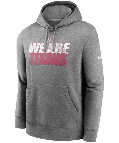 Men's Heathered Gray Houston Texans Fan Gear Local Club Pullover Hoodie $34.40 Sweatshirt