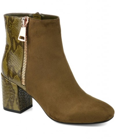 Women's Sarah Two-Tone Bootie Green $34.10 Shoes