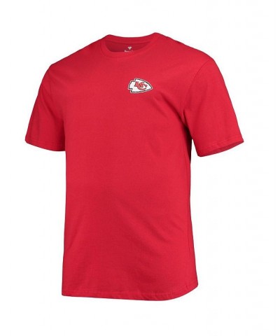 Men's Branded Red Kansas City Chiefs Big and Tall 1 Dad 2-Hit T-shirt $22.35 T-Shirts