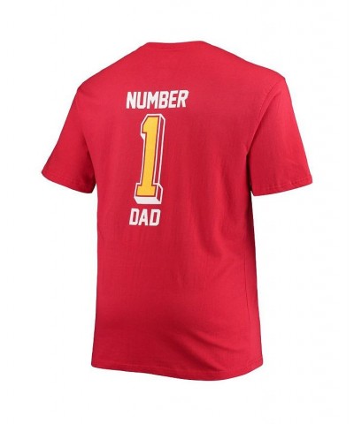 Men's Branded Red Kansas City Chiefs Big and Tall 1 Dad 2-Hit T-shirt $22.35 T-Shirts