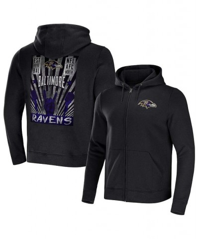 Men's NFL x Darius Rucker Collection by Black Baltimore Ravens Rocker Full-Zip Hoodie $40.55 Sweatshirt