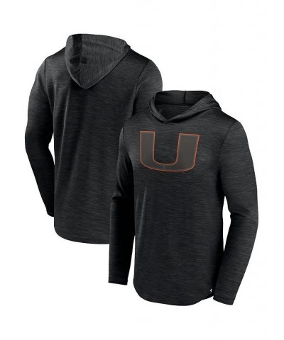 Men's Branded Heather Black Miami Hurricanes Transitional Hoodie T-shirt $30.00 T-Shirts