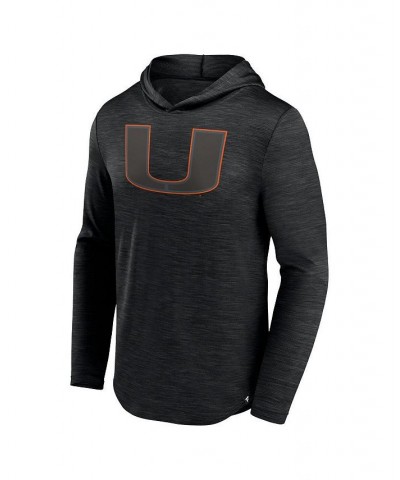 Men's Branded Heather Black Miami Hurricanes Transitional Hoodie T-shirt $30.00 T-Shirts