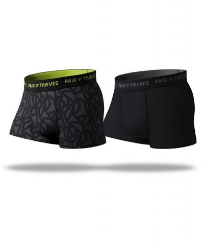 Men's Super Fit Trunks, Pack of 2 Black $16.45 Underwear