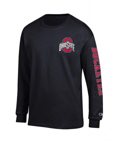 Men's Black Ohio State Buckeyes Team Stack 3-Hit Long Sleeve T-shirt $27.49 T-Shirts