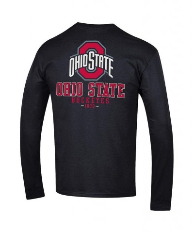 Men's Black Ohio State Buckeyes Team Stack 3-Hit Long Sleeve T-shirt $27.49 T-Shirts