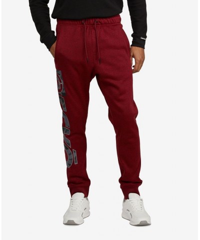 Men's Big and Tall Multiple Eyes Joggers Red $30.16 Pants