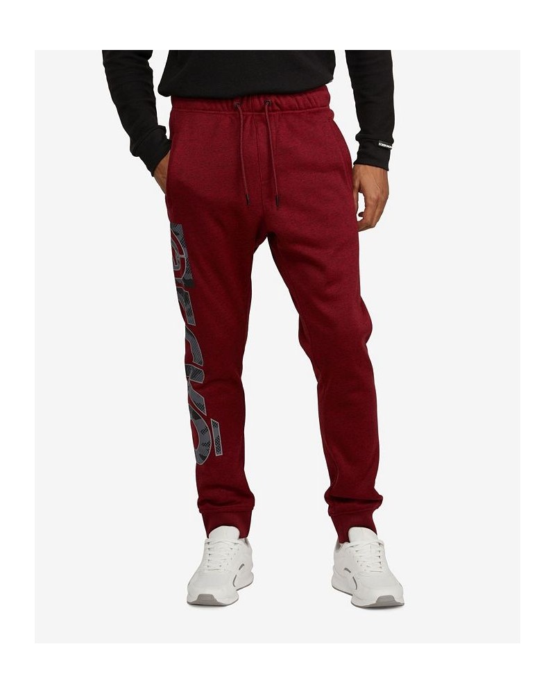 Men's Big and Tall Multiple Eyes Joggers Red $30.16 Pants