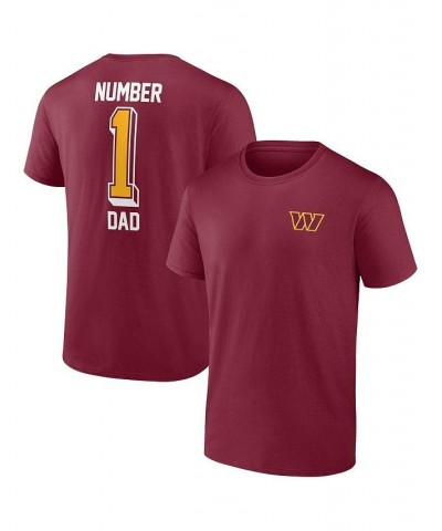 Men's Branded Burgundy Washington Commanders Team 1 Dad T-shirt $19.74 T-Shirts