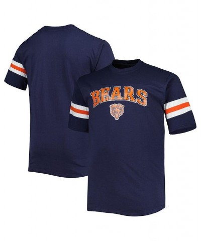 Men's Navy Chicago Bears Big and Tall Arm Stripe T-shirt $29.14 T-Shirts