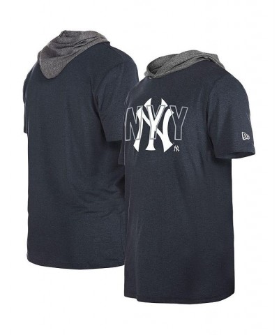 Men's Navy New York Yankees Team Hoodie T-shirt $32.99 T-Shirts