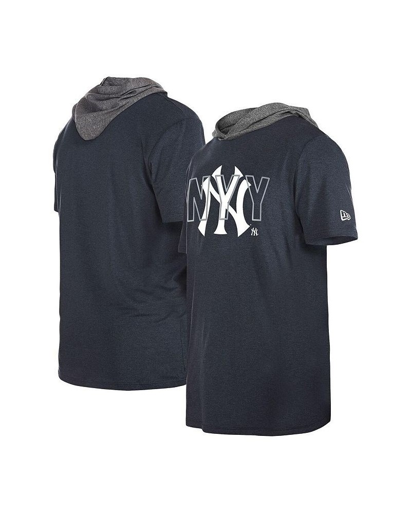 Men's Navy New York Yankees Team Hoodie T-shirt $32.99 T-Shirts