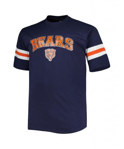 Men's Navy Chicago Bears Big and Tall Arm Stripe T-shirt $29.14 T-Shirts