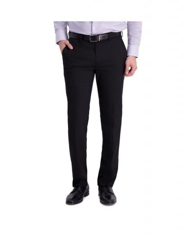 Comfort Stretch Sharkskin Slim Fit Flat Front Dress Pant Black $32.55 Pants