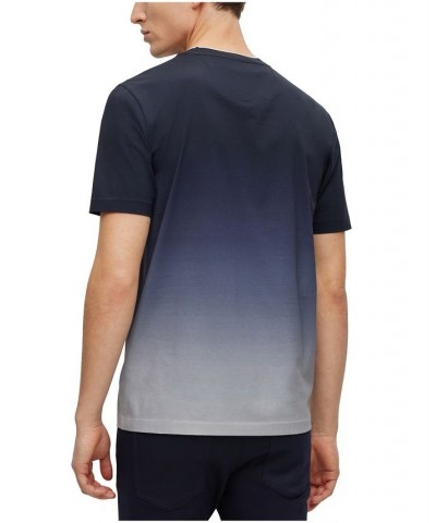 BOSS Men's Porsche Stretch-Cotton Degrade Print T-shirt Blue $52.14 T-Shirts