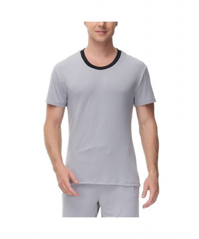 INK + IVY Heat retaining Crew neck contrast Short Sleeve Pajama Tee Alloy $12.30 Pajama