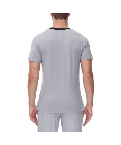 INK + IVY Heat retaining Crew neck contrast Short Sleeve Pajama Tee Alloy $12.30 Pajama