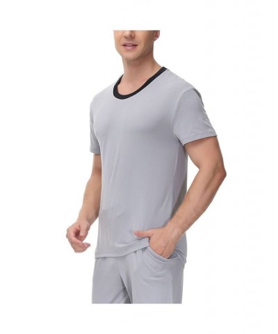 INK + IVY Heat retaining Crew neck contrast Short Sleeve Pajama Tee Alloy $12.30 Pajama