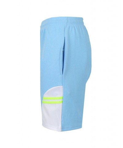 Men's Moisture Wicking Shorts with Side Trim Design Light Blue $16.66 Shorts