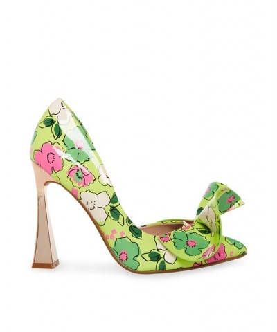 Women's Nobble-P Floral Sculpted Bow Pumps Multi $45.54 Shoes