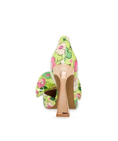 Women's Nobble-P Floral Sculpted Bow Pumps Multi $45.54 Shoes