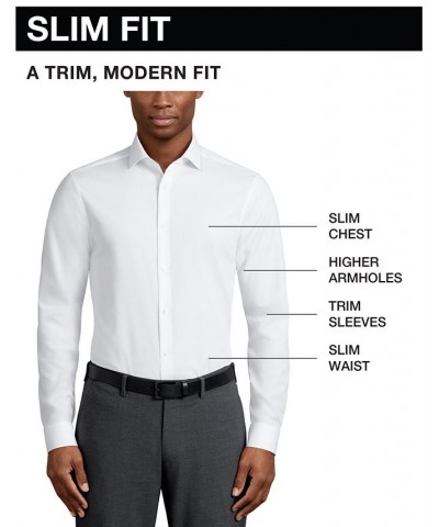 Men's TH Flex Slim Fit Wrinkle Free Stretch Twill Dress Shirt PD01 $22.05 Dress Shirts