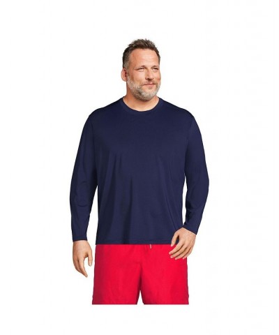 Men's Big Long Sleeve UPF 50 Swim Tee Rash Guard PD01 $32.97 Swimsuits