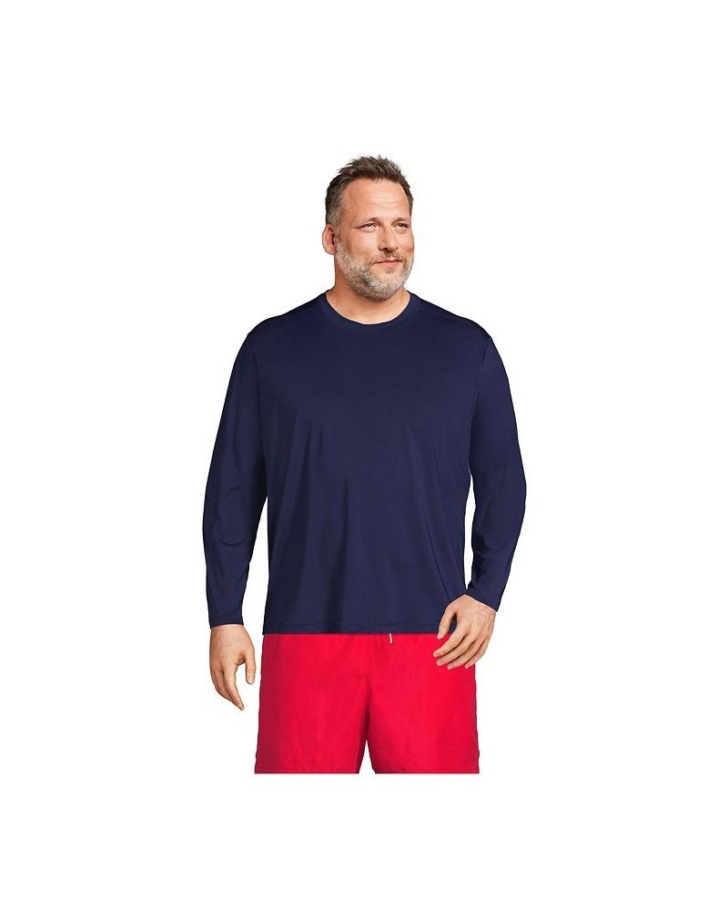 Men's Big Long Sleeve UPF 50 Swim Tee Rash Guard PD01 $32.97 Swimsuits