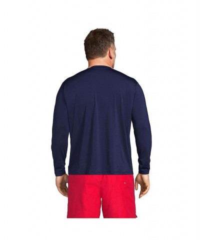 Men's Big Long Sleeve UPF 50 Swim Tee Rash Guard PD01 $32.97 Swimsuits