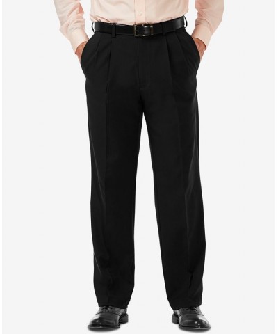 Men's Cool 18 PRO Classic-Fit Expandable Waist Pleated Stretch Dress Pants Black $24.20 Pants