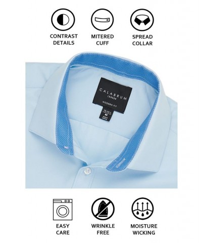 Men's Regular Fit Performance Wrinkle Free Dress Shirt PD06 $11.52 Dress Shirts