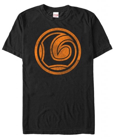 Marvel Men's Loki Distressed Orange Logo Short Sleeve T-Shirt Black $17.50 T-Shirts