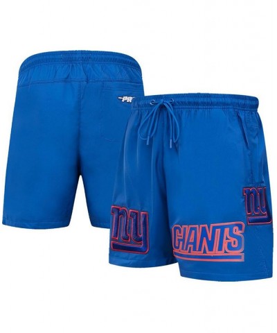 Men's Royal New York Giants Woven Shorts $37.80 Shorts