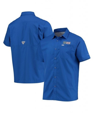 Men's Royal Chicago Cubs Slack Tide Camp Omni-Shade Button-Up Shirt $52.99 Shirts