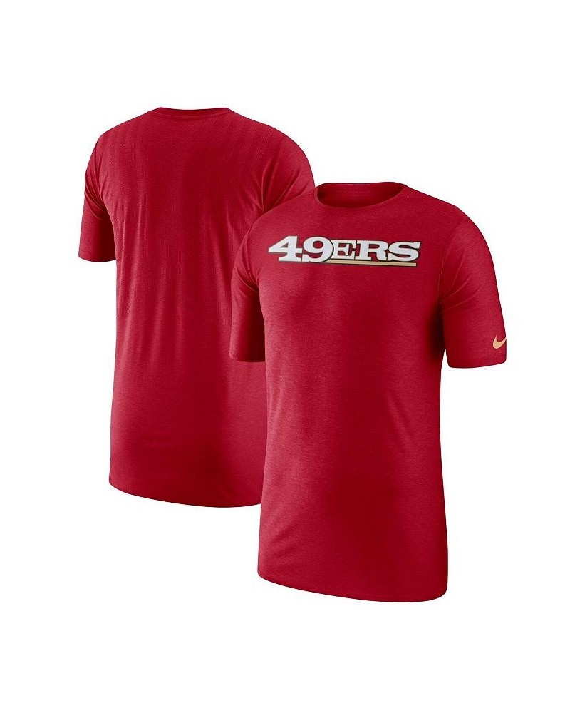 Men's Scarlet San Francisco 49ers Sideline Player T-shirt $31.89 T-Shirts