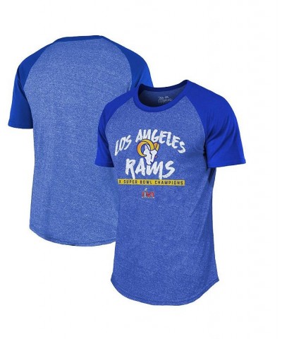 Men's Threads Royal Los Angeles Rams 2-Time Super Bowl Champions Tri-Blend Raglan T-shirt $21.20 T-Shirts