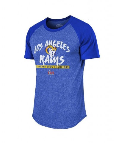 Men's Threads Royal Los Angeles Rams 2-Time Super Bowl Champions Tri-Blend Raglan T-shirt $21.20 T-Shirts