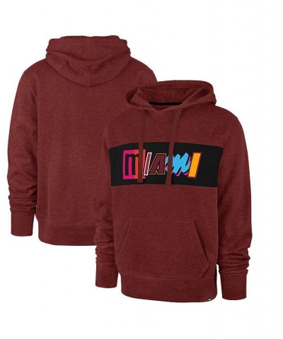 Men's Red Miami Heat 2021/22 City Edition Wordmark Chest Pass Pullover Hoodie $26.68 Sweatshirt