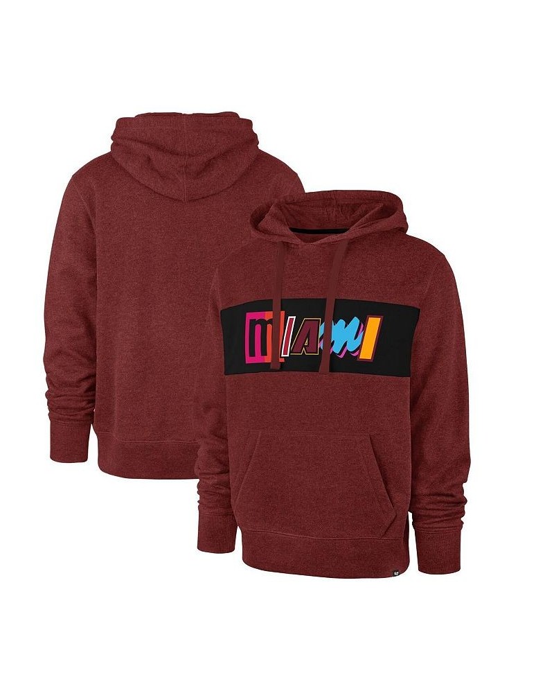 Men's Red Miami Heat 2021/22 City Edition Wordmark Chest Pass Pullover Hoodie $26.68 Sweatshirt