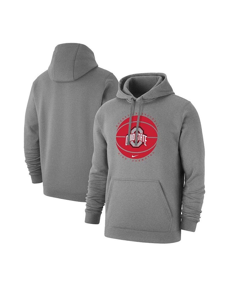 Men's Gray Ohio State Buckeyes Basketball Pullover Hoodie $41.65 Sweatshirt