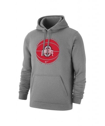 Men's Gray Ohio State Buckeyes Basketball Pullover Hoodie $41.65 Sweatshirt