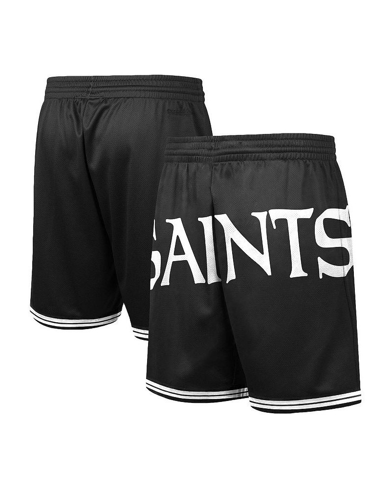 Men's Black New Orleans Saints Big Face 3.0 Fashion Shorts $45.89 Shorts