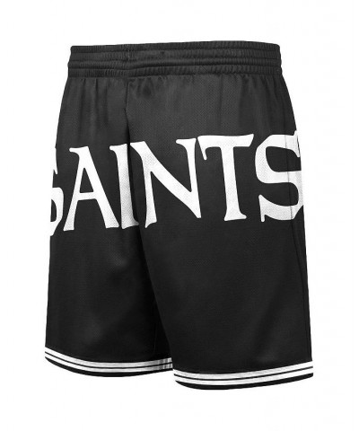 Men's Black New Orleans Saints Big Face 3.0 Fashion Shorts $45.89 Shorts