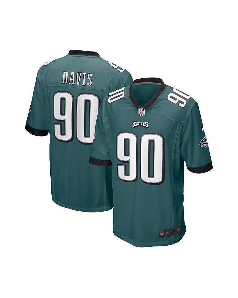 Men's Jordan Davis Midnight Green Philadelphia Eagles 2022 NFL Draft First Round Pick Game Jersey $64.40 Jersey