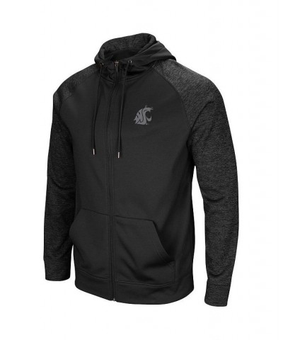 Men's Black Washington State Cougars Blackout 3.0 Tonal Raglan Full-Zip Hoodie $39.74 Sweatshirt